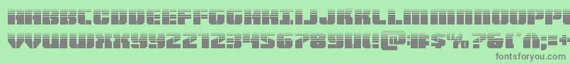 Czcionka Warpthrusterhalf – szare czcionki na zielonym tle