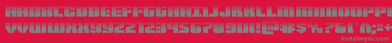 Warpthrusterhalf Font – Gray Fonts on Red Background