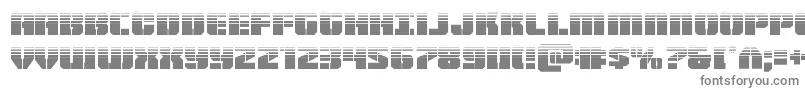 フォントWarpthrusterhalf – 白い背景に灰色の文字