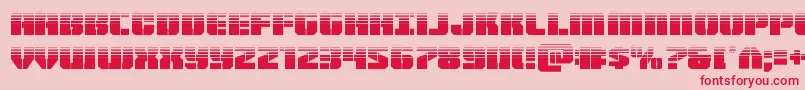 Warpthrusterhalf Font – Red Fonts on Pink Background