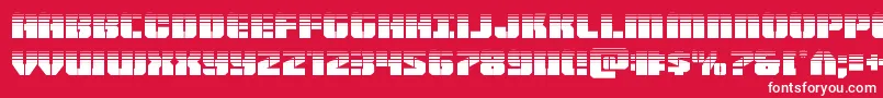 Warpthrusterhalf Font – White Fonts on Red Background