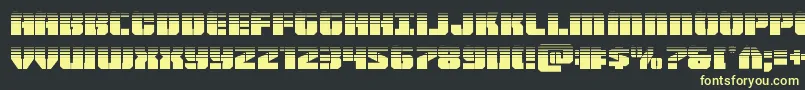 Warpthrusterhalf Font – Yellow Fonts on Black Background