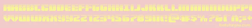 Warpthrusterhalf Font – Yellow Fonts on Pink Background