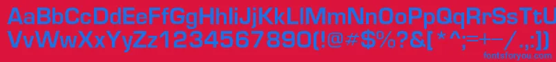 EvropaB Font – Blue Fonts on Red Background
