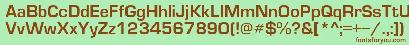 Шрифт EvropaB – коричневые шрифты на зелёном фоне