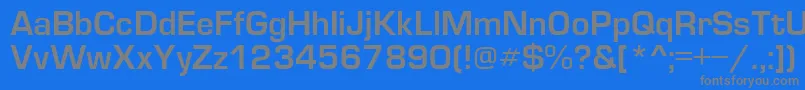 フォントEvropaB – 青い背景に灰色の文字