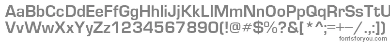 フォントEvropaB – 白い背景に灰色の文字