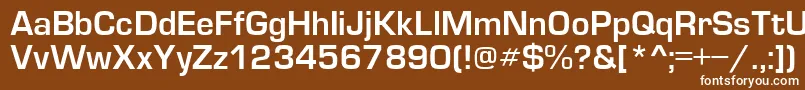 フォントEvropaB – 茶色の背景に白い文字