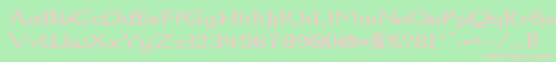 Dum2wide Font – Pink Fonts on Green Background