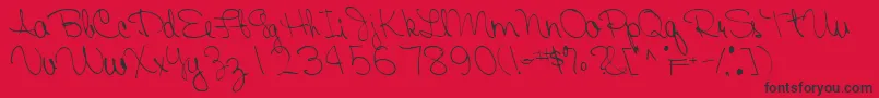 FairRegularTtnorm Font – Black Fonts on Red Background