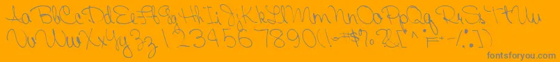 FairRegularTtnorm-Schriftart – Graue Schriften auf orangefarbenem Hintergrund