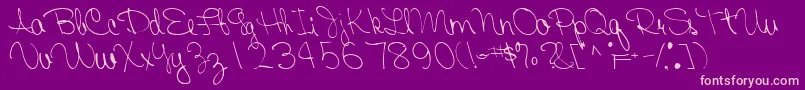 FairRegularTtnorm Font – Pink Fonts on Purple Background