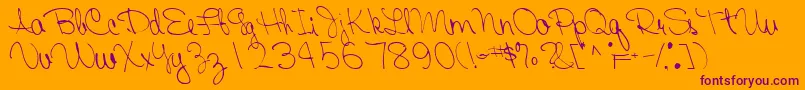 FairRegularTtnorm Font – Purple Fonts on Orange Background