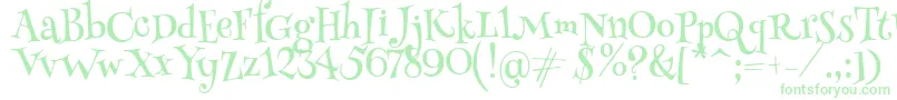 HennyPenny Font – Green Fonts on White Background