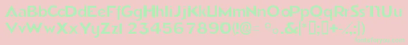 Tricornessk Font – Green Fonts on Pink Background