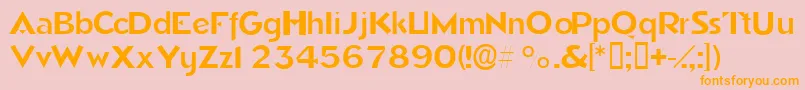 Tricornessk Font – Orange Fonts on Pink Background