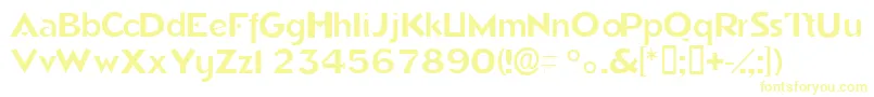 Tricornessk Font – Yellow Fonts on White Background