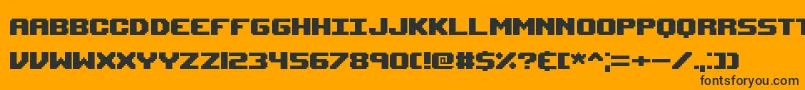 Upheavalpro Font – Black Fonts on Orange Background