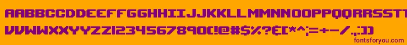 Upheavalpro Font – Purple Fonts on Orange Background