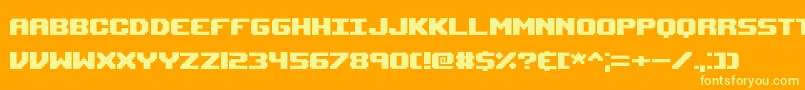 Upheavalpro Font – Yellow Fonts on Orange Background