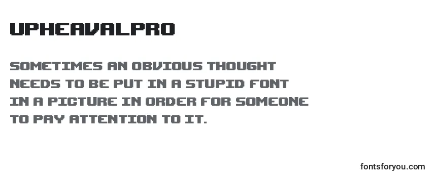 Review of the Upheavalpro (97520) Font