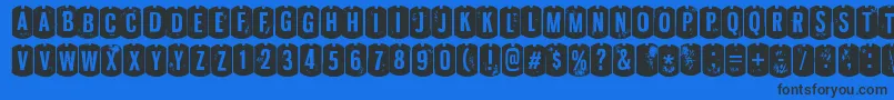 NyxaliRegular Font – Black Fonts on Blue Background