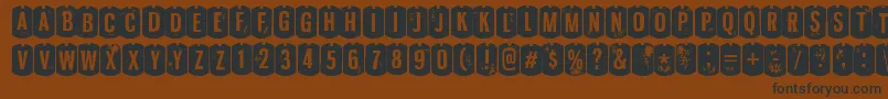NyxaliRegular Font – Black Fonts on Brown Background
