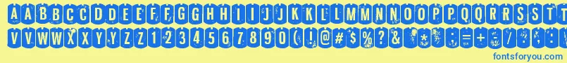 More about NyxaliRegular Font NyxaliRegular Font – Blue Fonts on Yellow Background