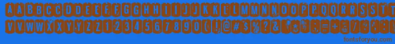 NyxaliRegular Font – Brown Fonts on Blue Background