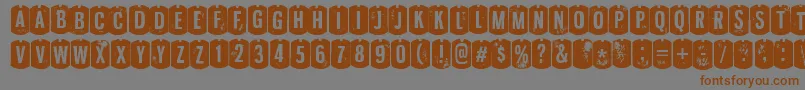 NyxaliRegular Font – Brown Fonts on Gray Background