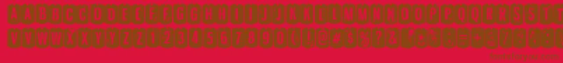 NyxaliRegular Font – Brown Fonts on Red Background