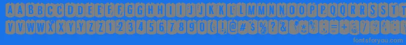 NyxaliRegular Font – Gray Fonts on Blue Background