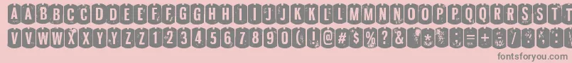 NyxaliRegular-Schriftart – Graue Schriften auf rosa Hintergrund