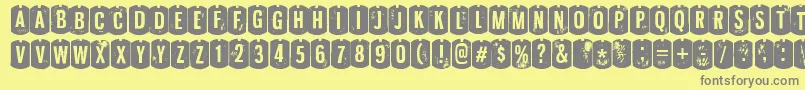 NyxaliRegular Font – Gray Fonts on Yellow Background