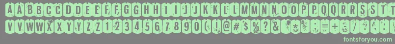 NyxaliRegular Font – Green Fonts on Gray Background