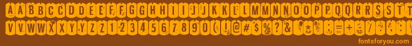 NyxaliRegular Font – Orange Fonts on Brown Background
