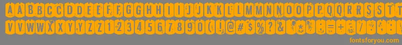 Police NyxaliRegular – polices orange sur fond gris
