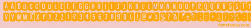 NyxaliRegular Font – Orange Fonts on Pink Background