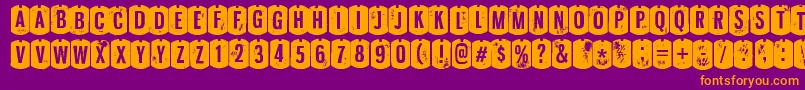 NyxaliRegular Font – Orange Fonts on Purple Background