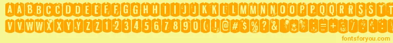 NyxaliRegular Font – Orange Fonts on Yellow Background