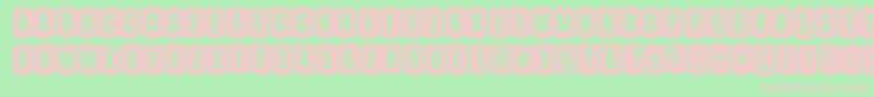 フォントNyxaliRegular – 緑の背景にピンクのフォント
