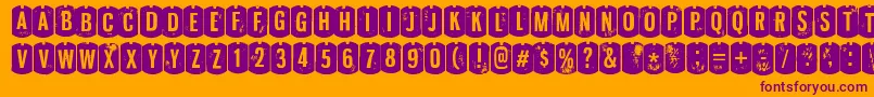 Шрифт NyxaliRegular – фиолетовые шрифты на оранжевом фоне