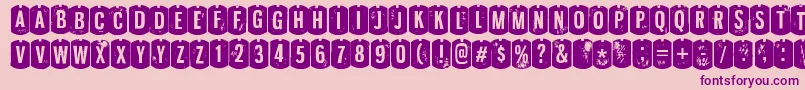 Police NyxaliRegular – polices violettes sur fond rose