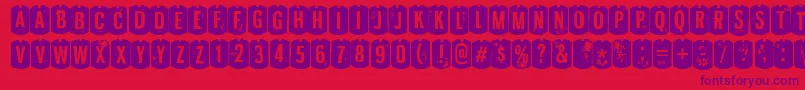 NyxaliRegular Font – Purple Fonts on Red Background