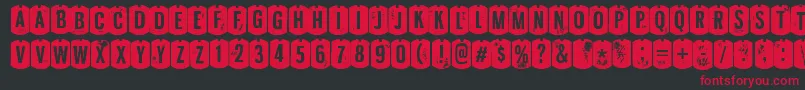 NyxaliRegular Font – Red Fonts on Black Background
