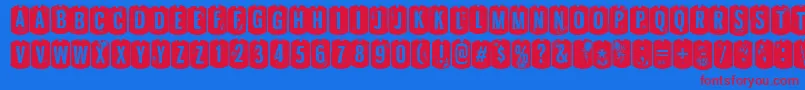 NyxaliRegular Font – Red Fonts on Blue Background