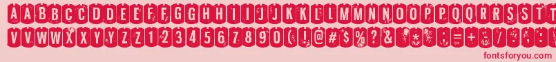NyxaliRegular Font – Red Fonts on Pink Background