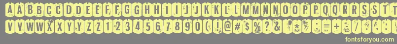 NyxaliRegular-fontti – keltaiset fontit harmaalla taustalla