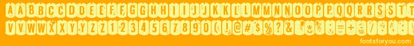fuente NyxaliRegular – Fuentes Amarillas Sobre Fondo Naranja