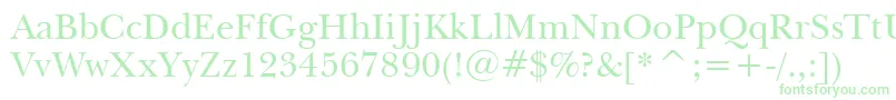 NewBaskervilleBt Font – Green Fonts on White Background